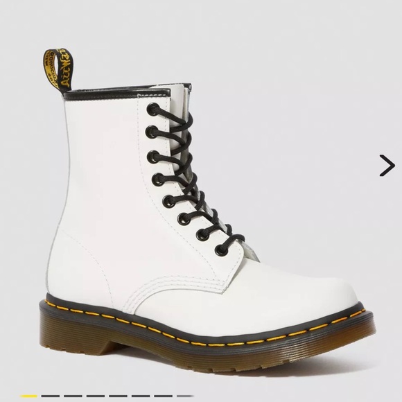 Dr. Martens Shoes - NWOT Doc Martens White Lace up 1460 Paschal leather 8-eye boot